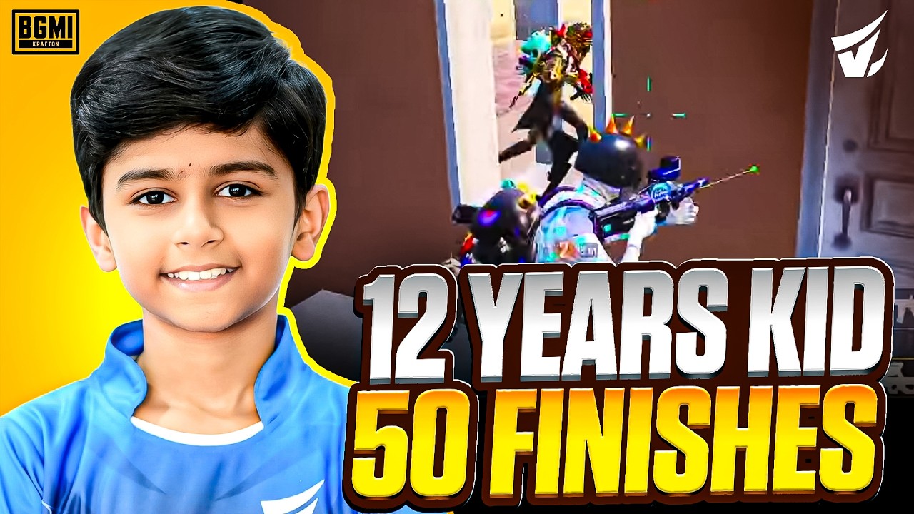 50 FINISHES AT JUST 12 YEARS OLD🔥| BGMI INSANE GAMEPLAY💥FUTURE ESPORTS STAR? 