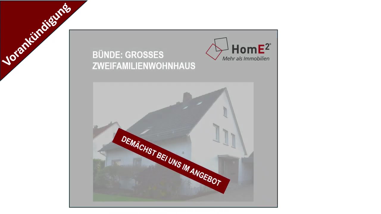 „Exklusives Zweifamilienhaus in Bünde–Hunnebrock – Bald verfügbar | Home²-Quadrat“