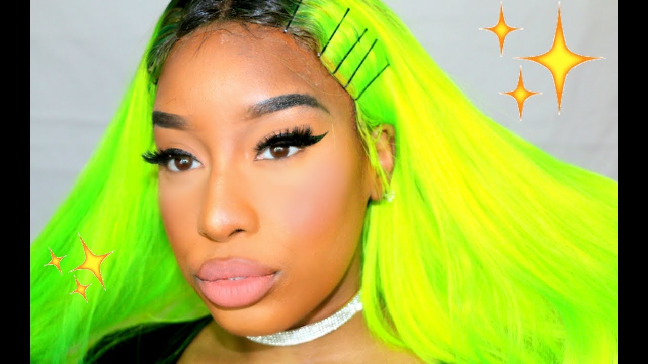 🌈COLORWEEK:  SLAYING BRIGHT LIME GREEN HAIR (Start to Finish) FEAT. YOLISSA HAIR  *2017*