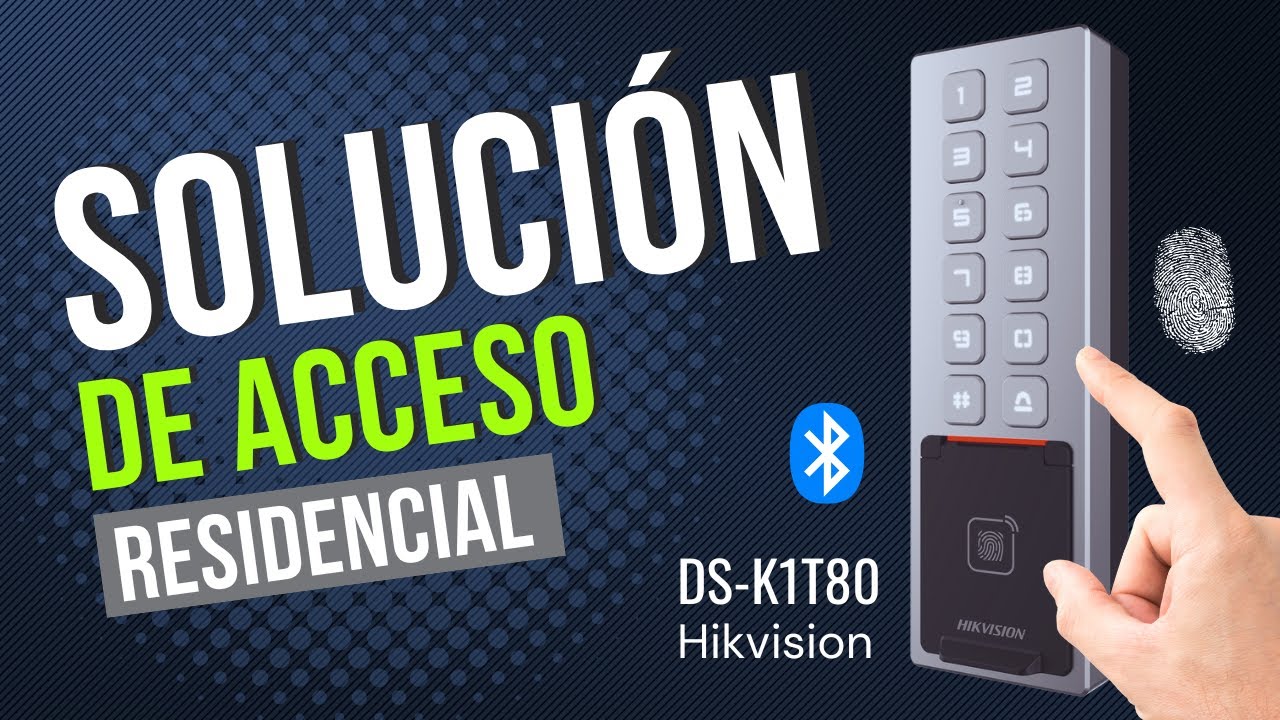 Control de Acceso Hikvision DS-K1T805| Acceso PIN, Tarjeta MIFARE, Huella y Bluetooth