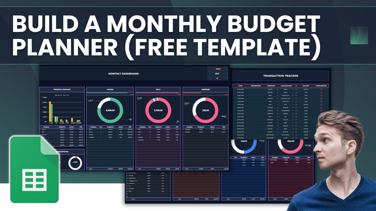 Build a Powerful Monthly Budget Planner with Data Analytics & Smart Dashboards in Google Sheets