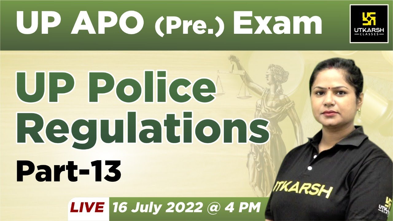 UP APO Pre. Exam | UP Police Regulations (Part -13) Most Important MCQs | Sarika Ma'am