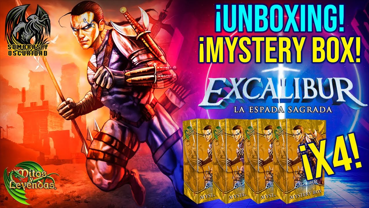 Unboxing! Mystery Box X4 de Excalibur! La Espada Sagrada! de #MitosYLeyendas #MYL #TCG