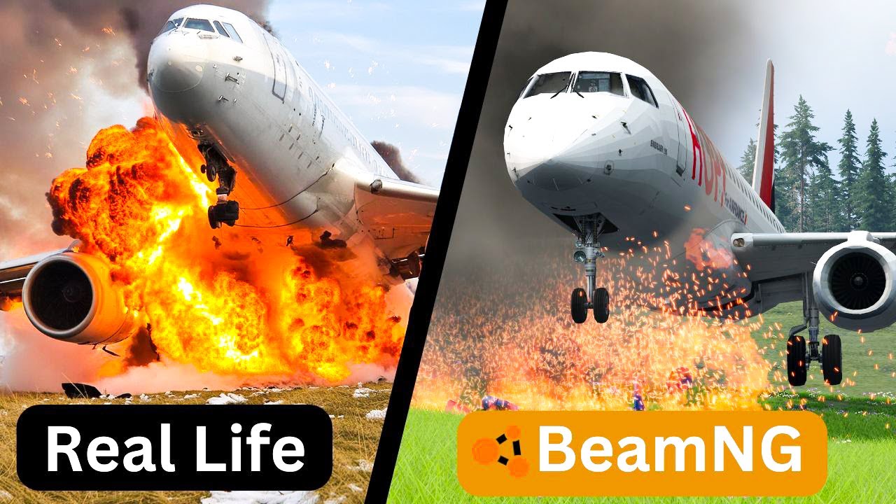 Airplane accidents Based on Real Life Incidents 1💥 - Beamng Drive