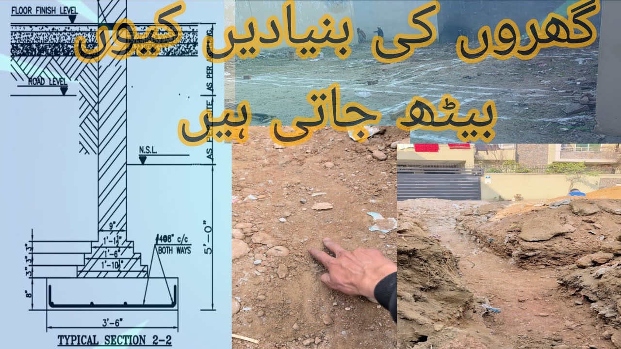 house construction in pakistan foundation excavation information according to structure plan 