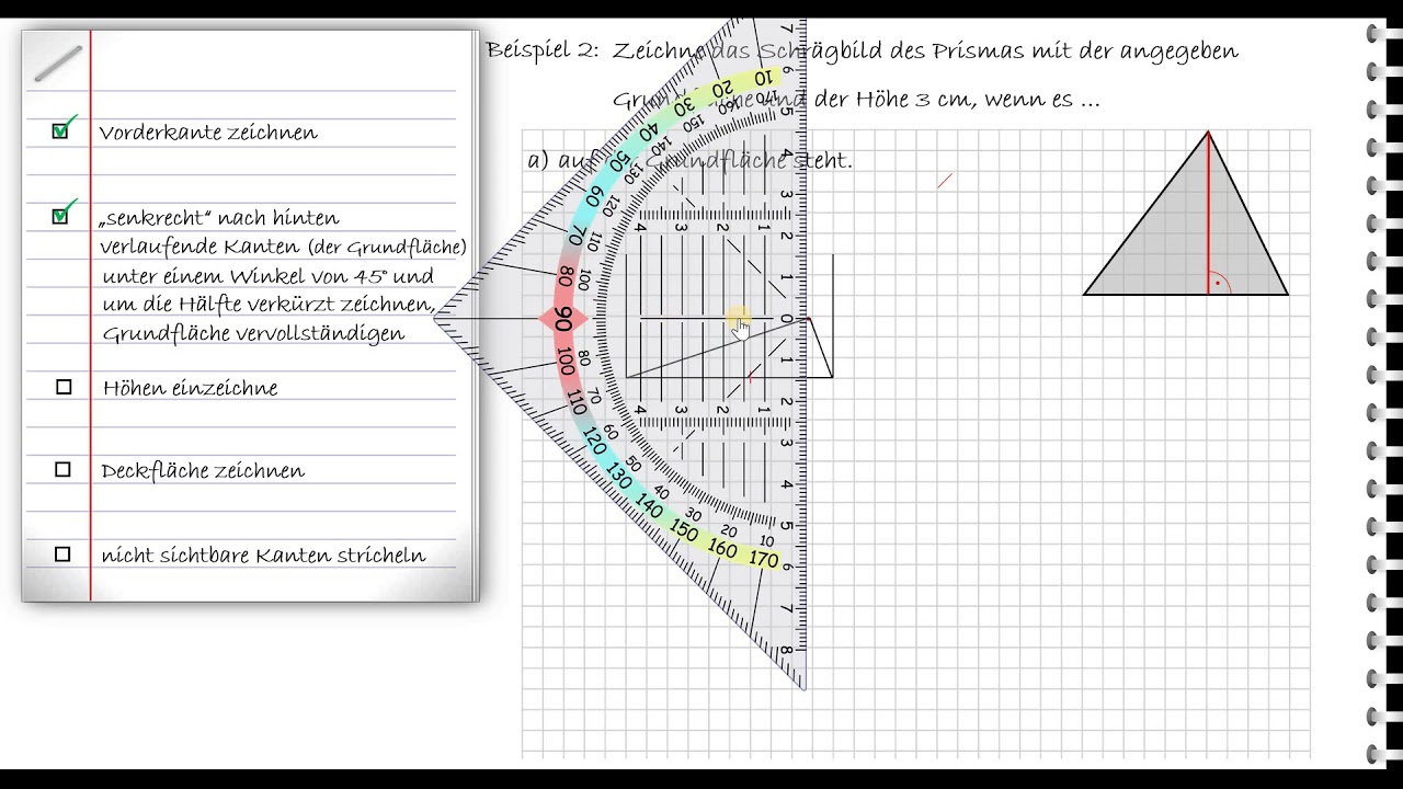 Lernvideo_Schrägbild eines Prismas zeichnen