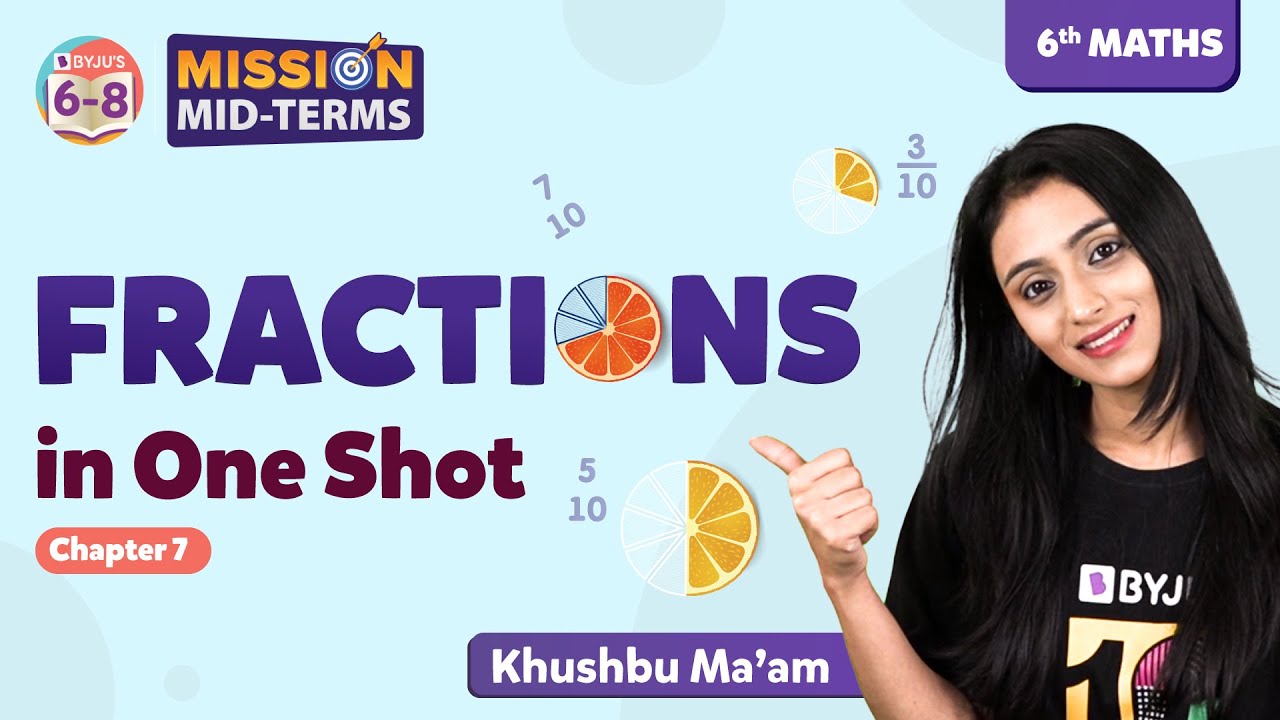Fractions Class 6 Maths in One Shot | NCERT Class 6 Maths Chapter 7 | BYJU'S