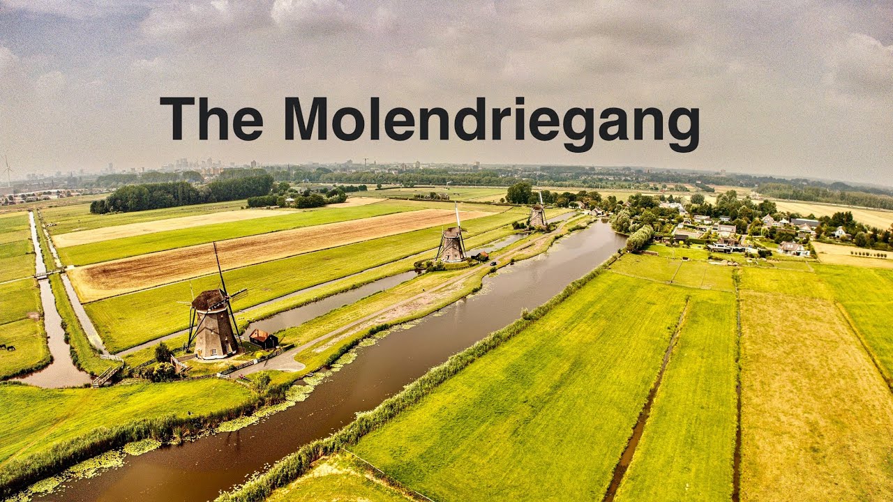 Stunning Drone Footage of Molendriegang Stompwijk, windmills