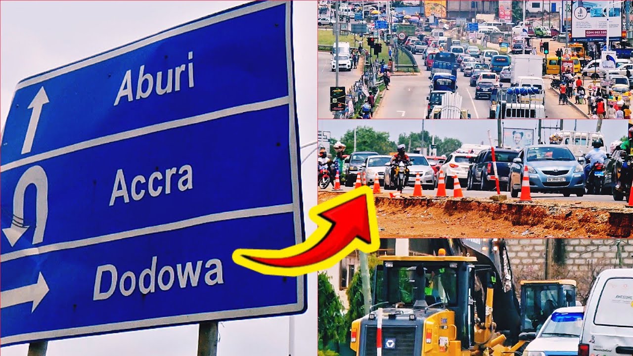 Adenta - Dodowa Road Expansion Update: Workers On Site... Concentration On One Lane Now