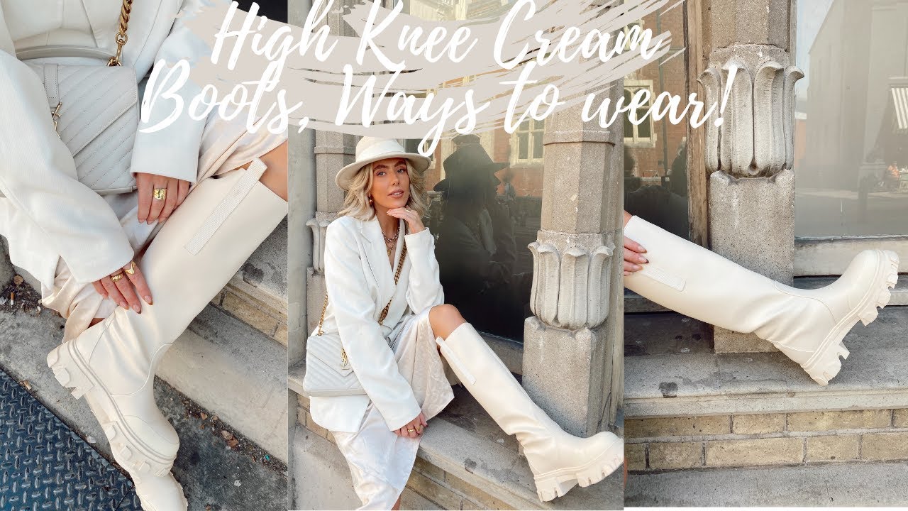 CREAM HIGH KNEE BOOTS STYLING | 10 OUTFITS FOR AUTUMN & WINTER! | India moon