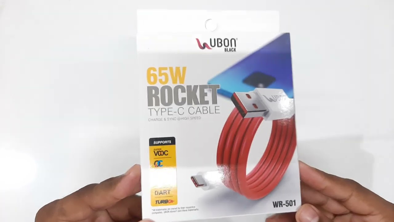 UBON  TYPE C  DATA CABLE 65 WATT ||  FOR HIGH SPEED DATA TRANSFER  || BSET  CABLE  FOR  CHARGING