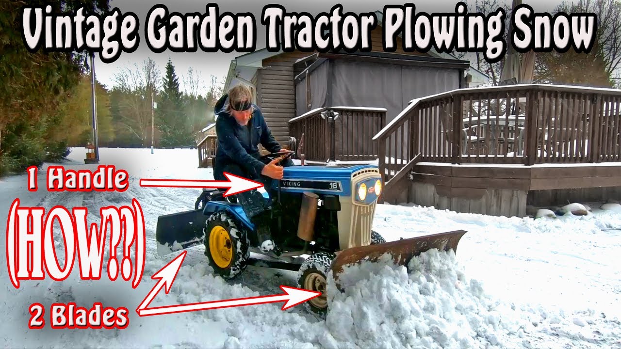 Dual-Blade Snow Plow Action! - Vintage MTD Garden Tractor