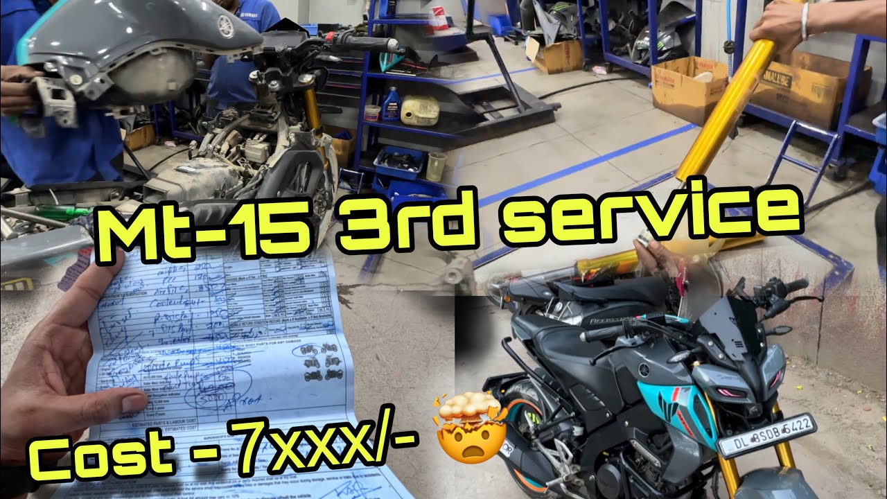 Mt15 v2 - 3rd service || Major service || Cost - 7xxx/-😱 || Yamaha Mt15 v2 || Mt_bunny_vlogs