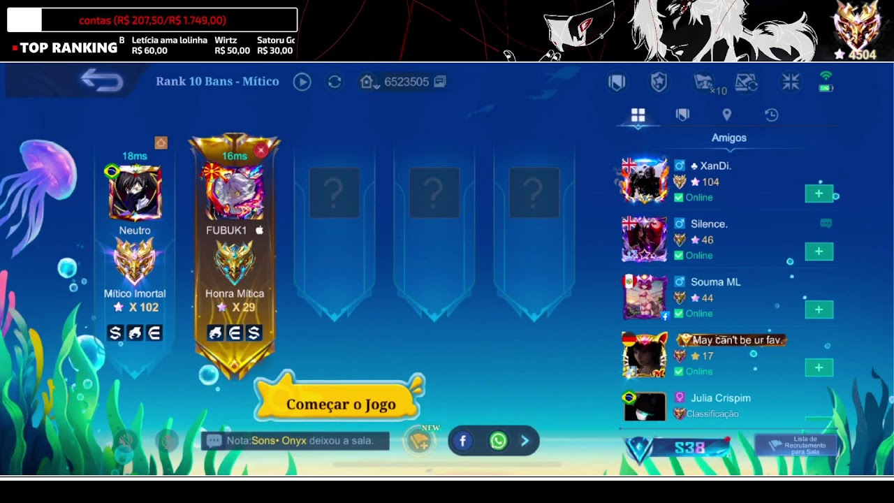 4500+ STARS - TOP 1 BRASIL ESTRELAS | MOBILE LEGENDS