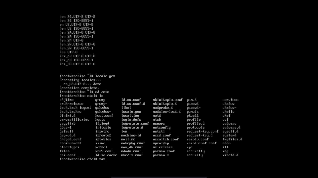 Arch Linux: 17 настроек языка или локали