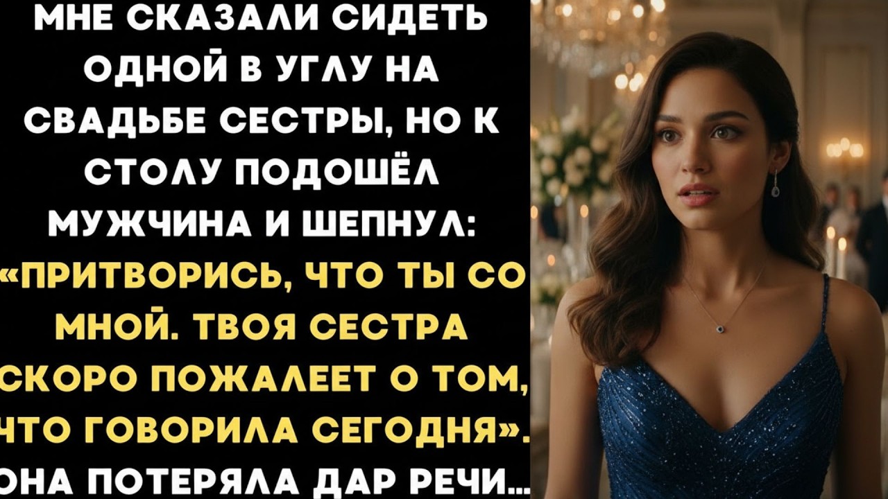 Меня заставили сидеть одной на свадьбе сестры, но незнакомец шепнул  Притворись, что ты со мной