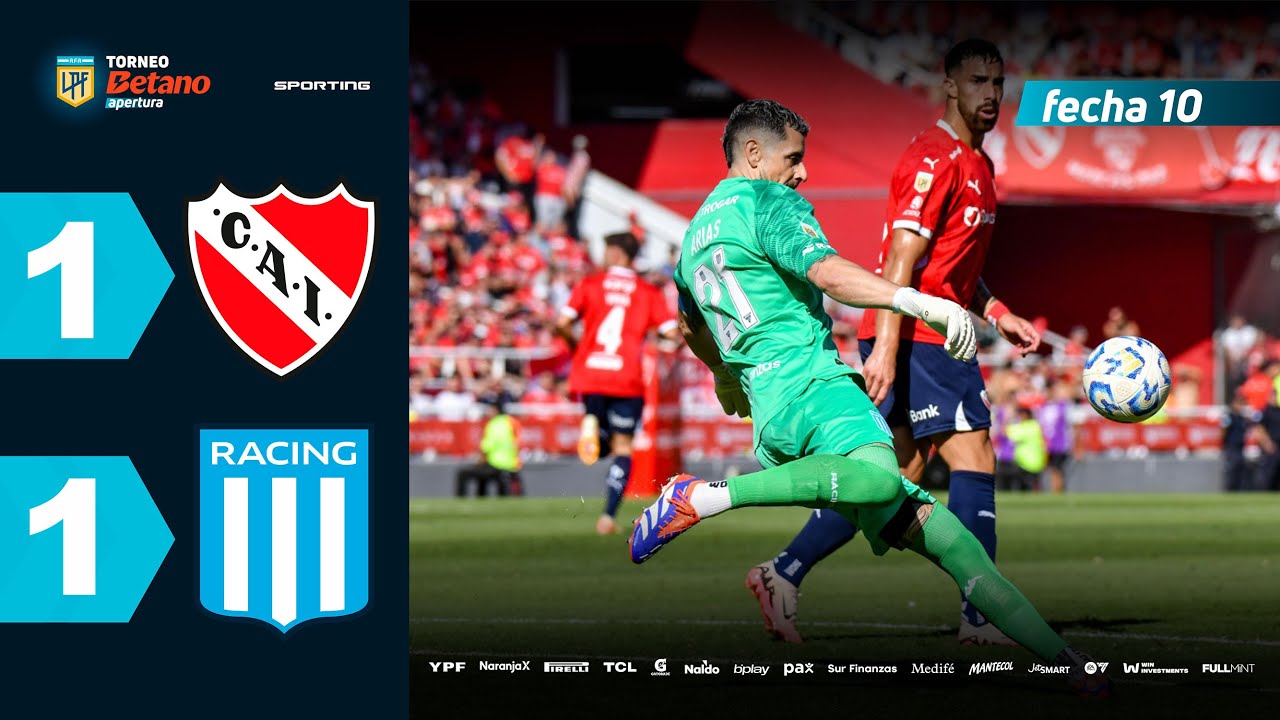 INDEPENDIENTE 1 - 1 RACING I Resumen del partido | 