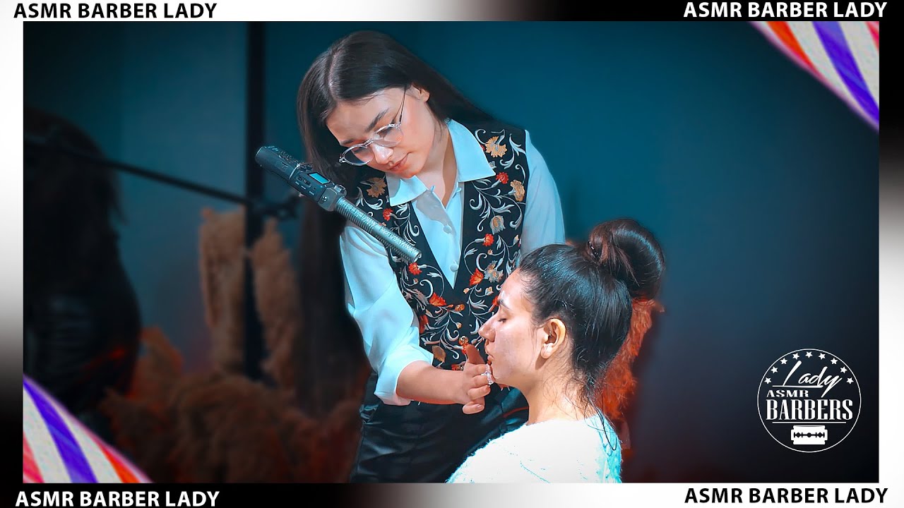 💈 ASMR Facial Massage by Barber Lady Milena