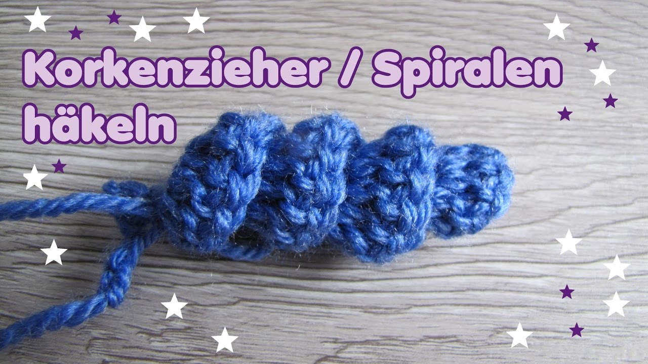 Wie häkelt man Korkenzieher / Spiralen / Locken (Tutorial)