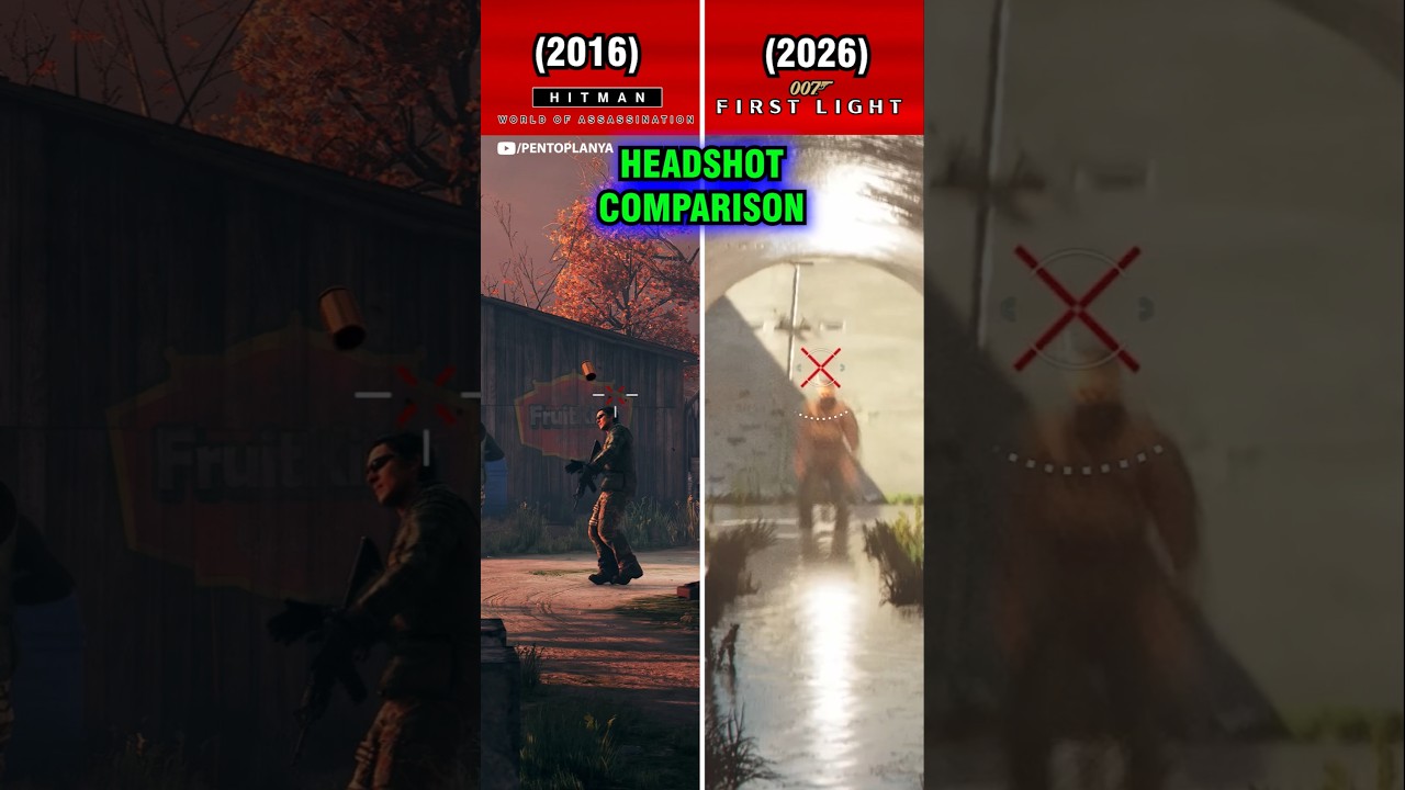 Headshot Comparison | 007 First Light vs Hitman World of Assassination (Hitman 3)