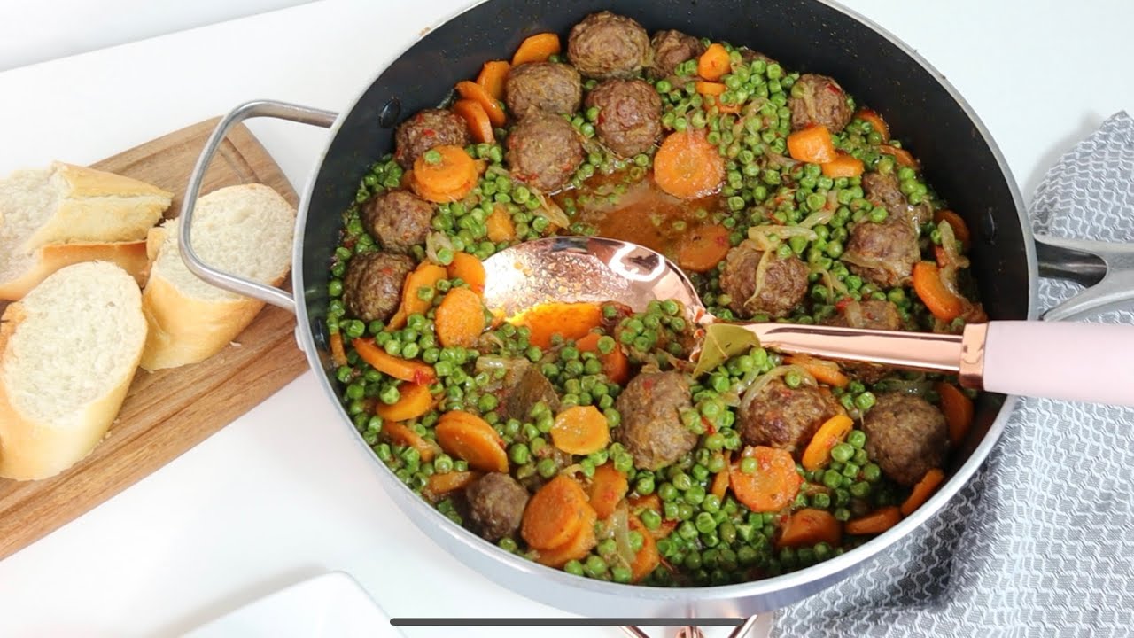 PETITS POIS ET BOULETTE DE VIANDE| IDÉE DÎNER OU DÉJEUNER| Shalou Cuisine