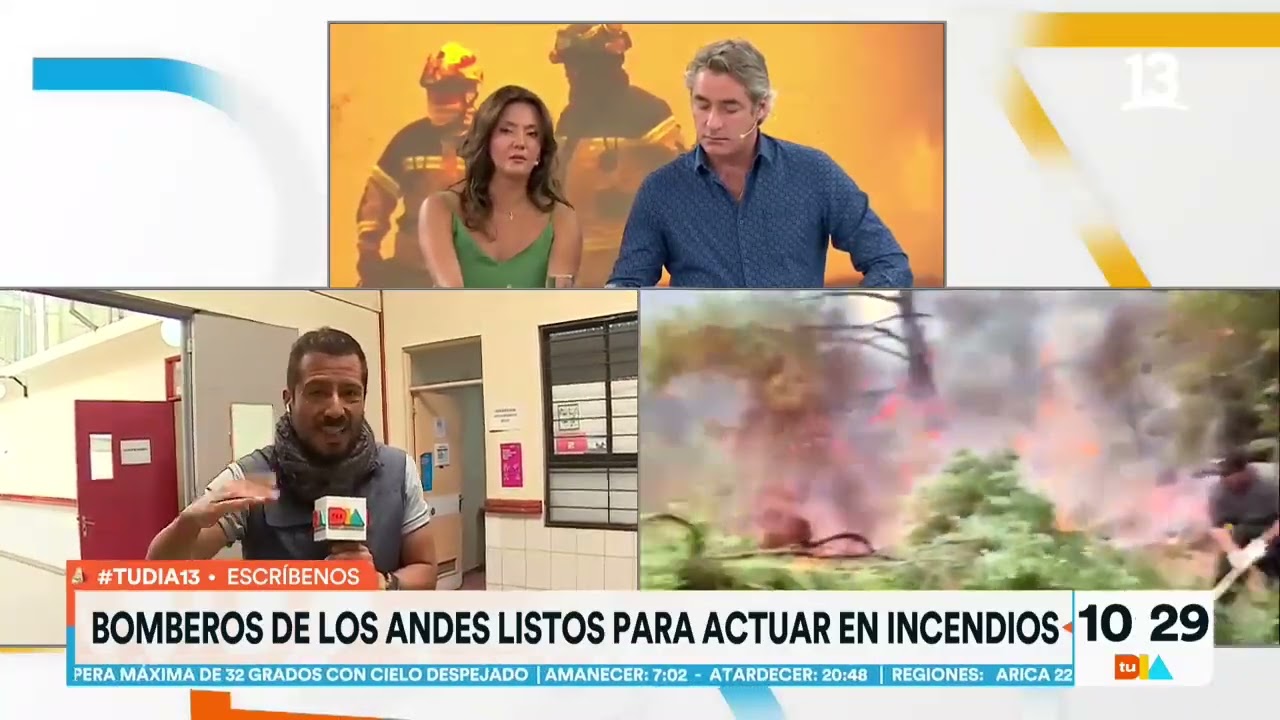 Así trabajan los bomberos y brigadistas. Tu Día, Canal 13.
