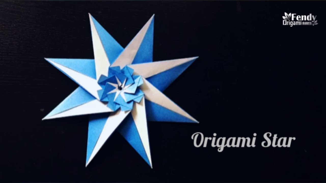 Origami 8-Point Star With Flower