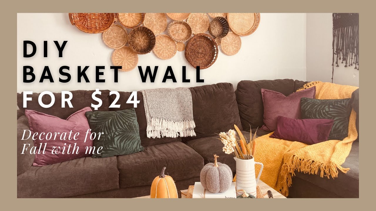 DIY BASKET WALL | Decorate For Fall With Me