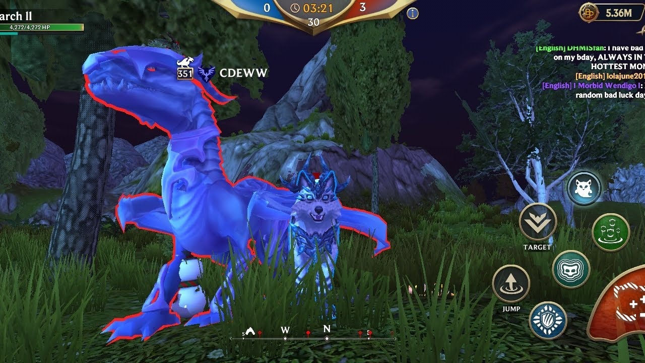 Playing as dragon in pvp! (wolf tales)