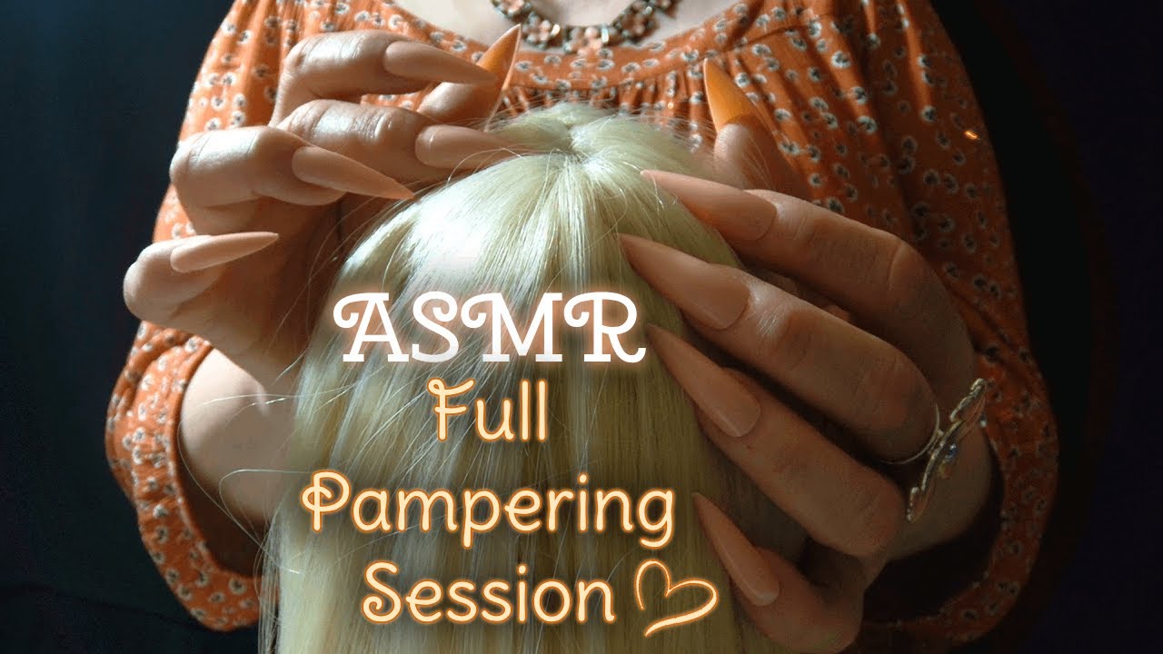 ASMR on a Wig | PAMPERING SESSION - Combing, Plucking, Head & Scalp Massage, Scratching (No Talking)