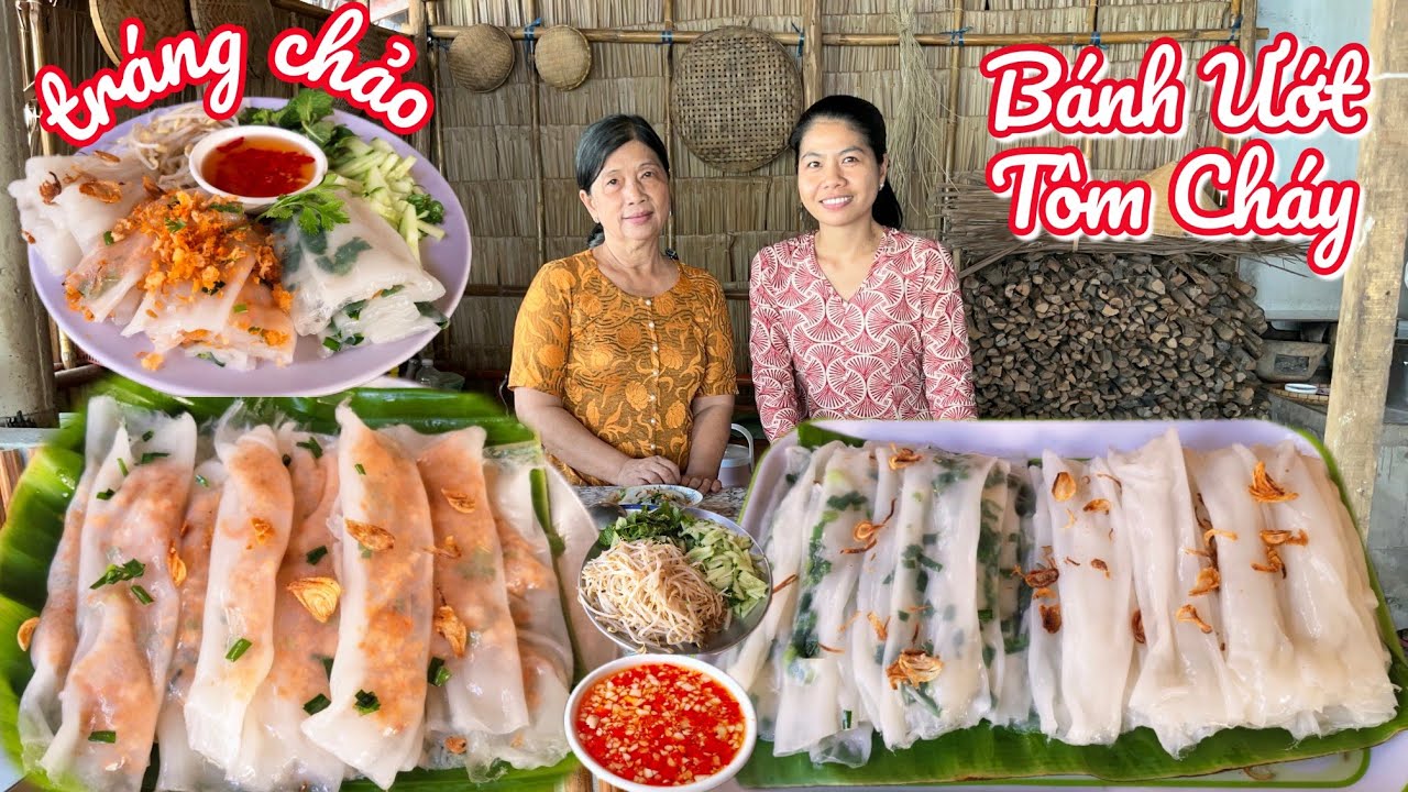 B&Aacute;NH ƯỚT T&Ocirc;M CH&Aacute;Y tr&aacute;ng chảo c&ocirc;ng thức bột trắng b&aacute;nh dai ngon qu&aacute; chừng 