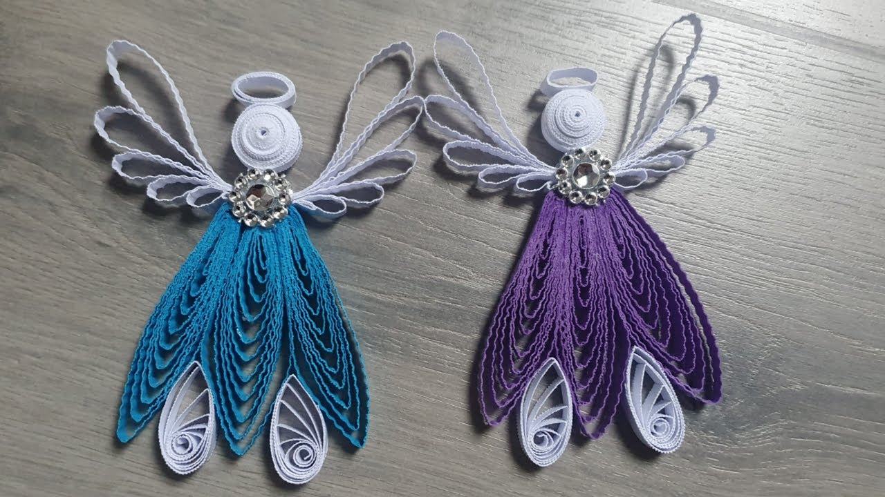 DIY - Engel aus Papier basteln zu Weihnachten - Quilling für Anfänger