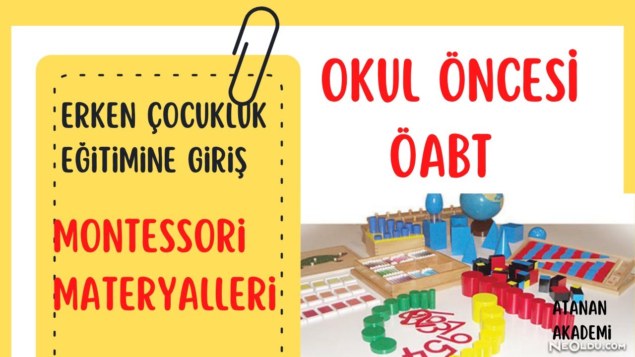 13) MONTESSORİ MATERYALLERİ