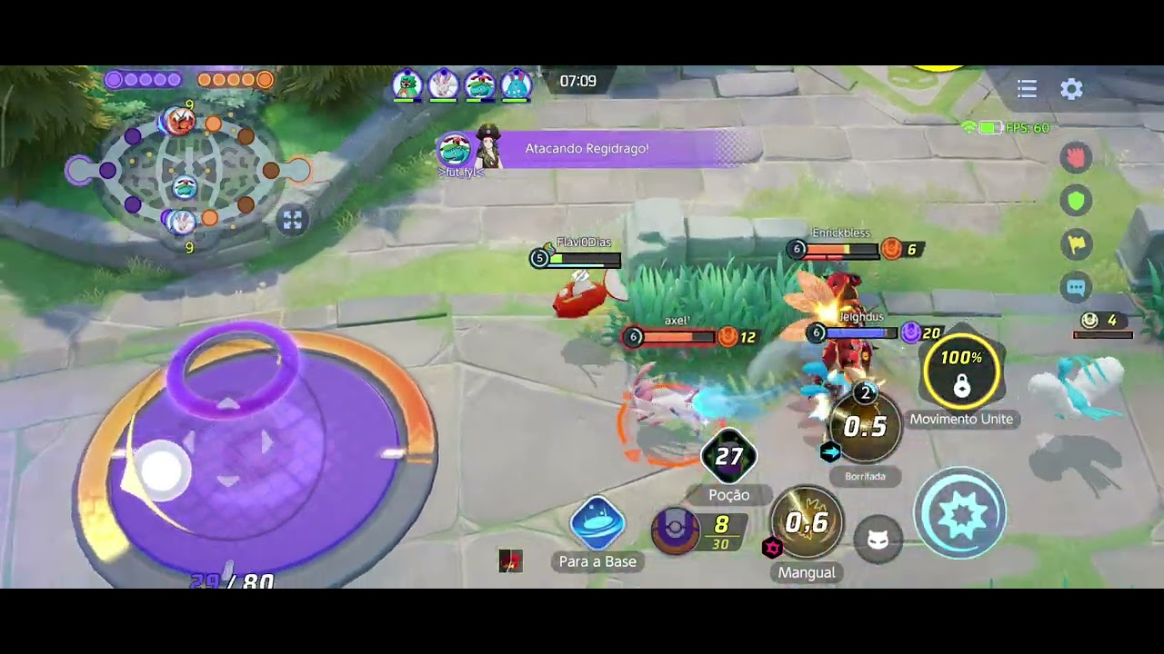 Jogando de Mega Gyarados Pokémon Unite 