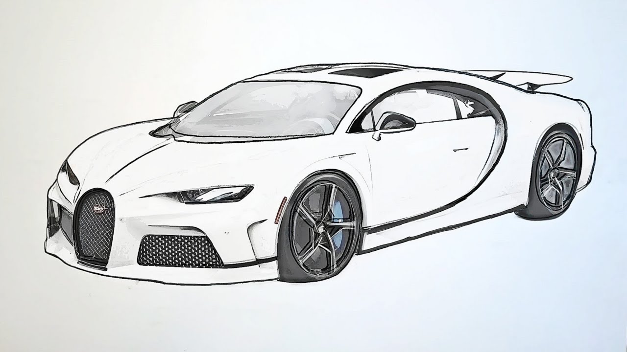 Как нарисовать Bugatti Chiron 🔥🔥
