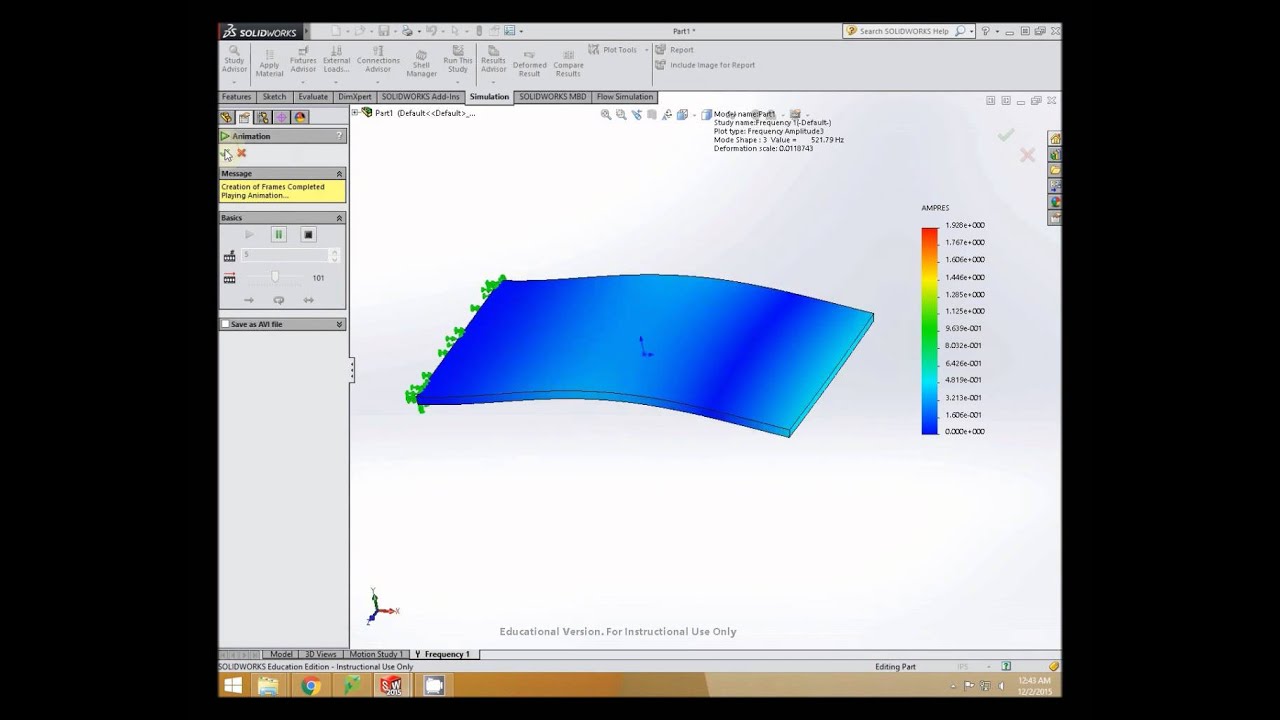 EMEC 403 Final Project: Solidworks Vibration Simulation
