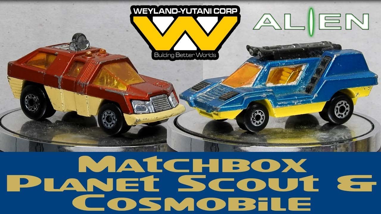 Matchbox Planet Scout & Cosmobile Weyland Corp (Aliens) Custom - Space Crater Diorama