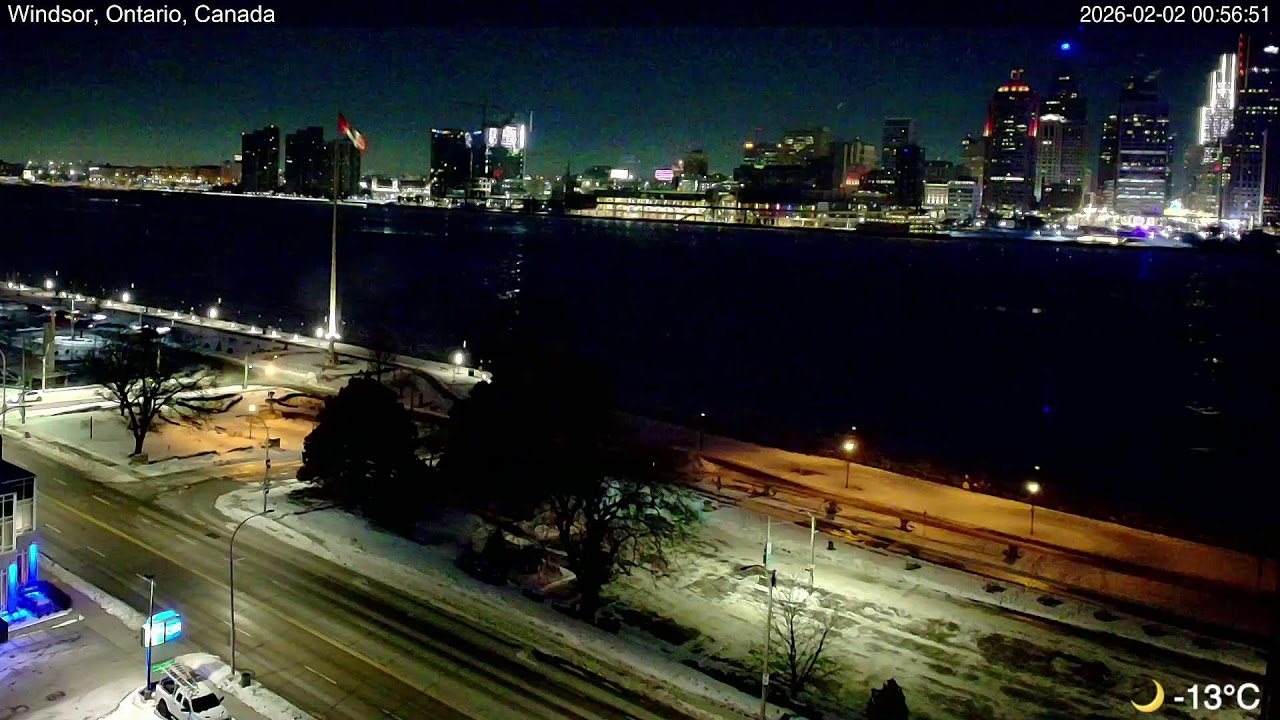 2026-02-01 Morning Segment - Detroit River Live Cam from Windsor, Ontario, Canada