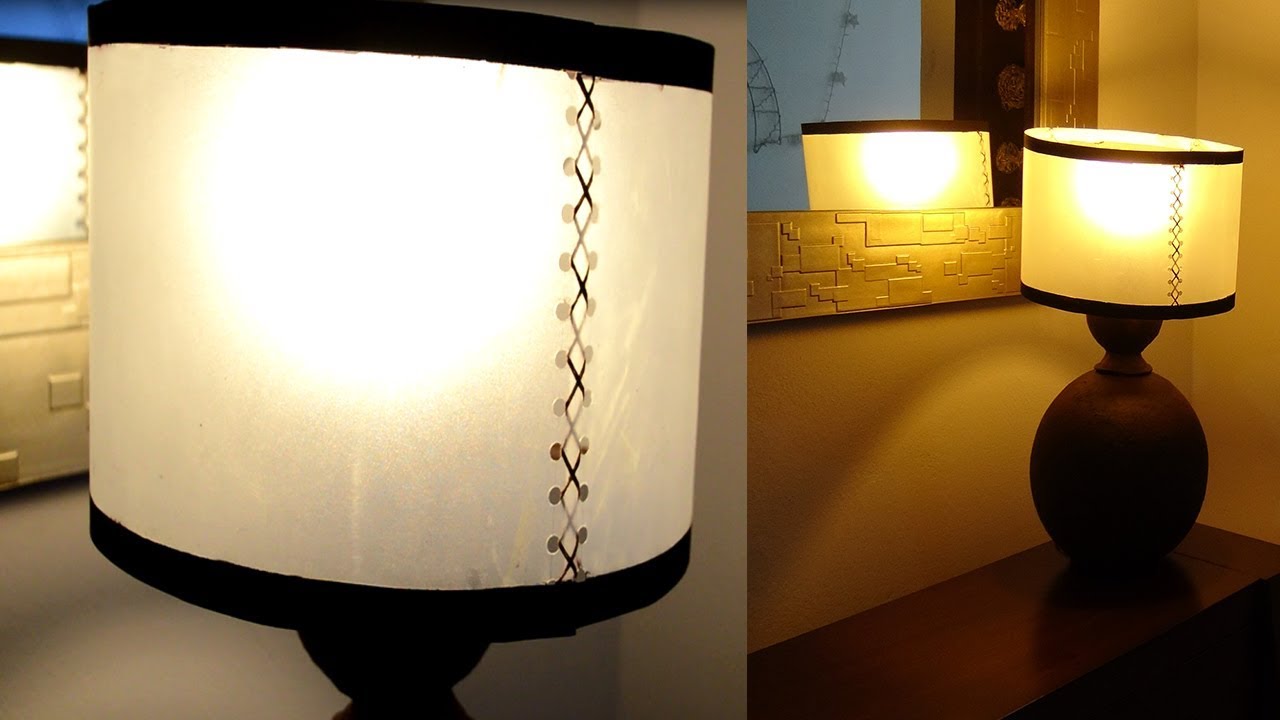 PANTALLA PARA LÁMPARA HAZLA DESDE CERO, HOW TO MAKE A CILINDRICAL LAMPSHADE  --ENGLISH SUBTITLES-