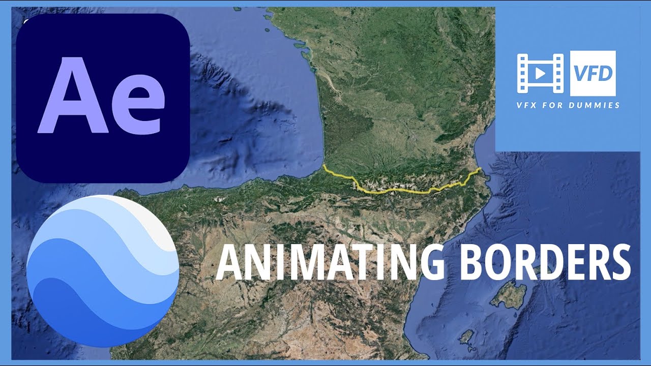 Animating Borders using Google Earth Studio + Adobe After Effects (Very Easy)