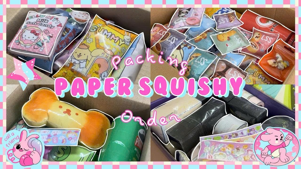 Mọi người đoán được mình gói bao nhiêu đơn trong video này không ? #squishy #packing #goihang 