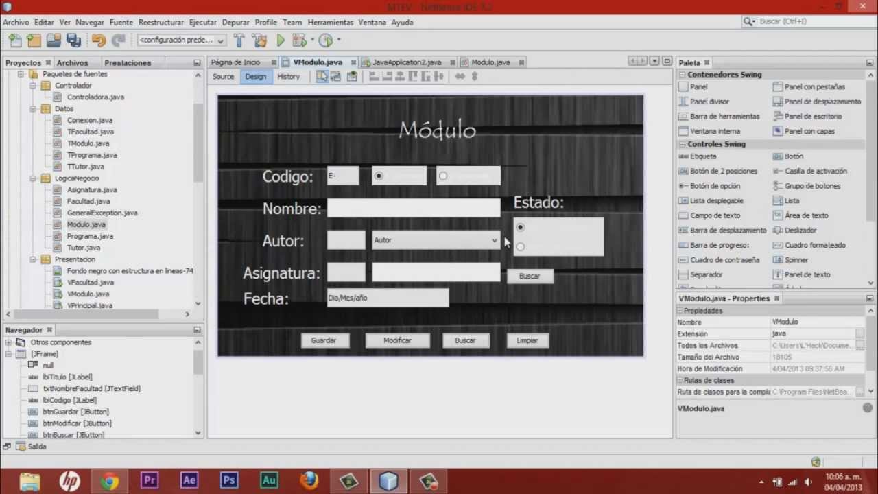 Obtener fecha actual en java netbeans