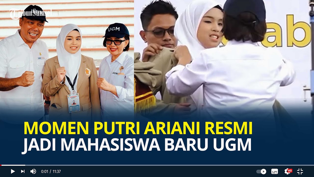 Momen Putri Ariani Resmi jadi Mahasiswa Baru UGM, Dipakaikan Jas Almamater Langsung oleh Rektor