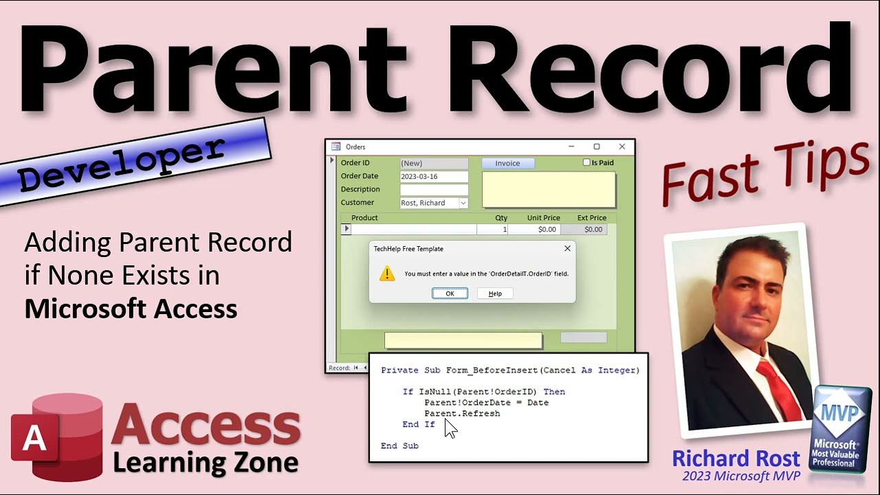 Adding Parent Record if None Exists in Microsoft Access