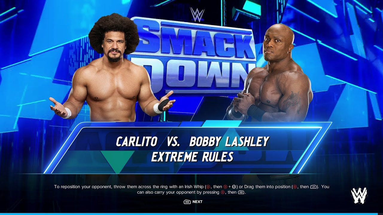 WWE 2K24 FULL MATCH — Carlito vs. Bobby Lashley — Extreme Rules Showdown!