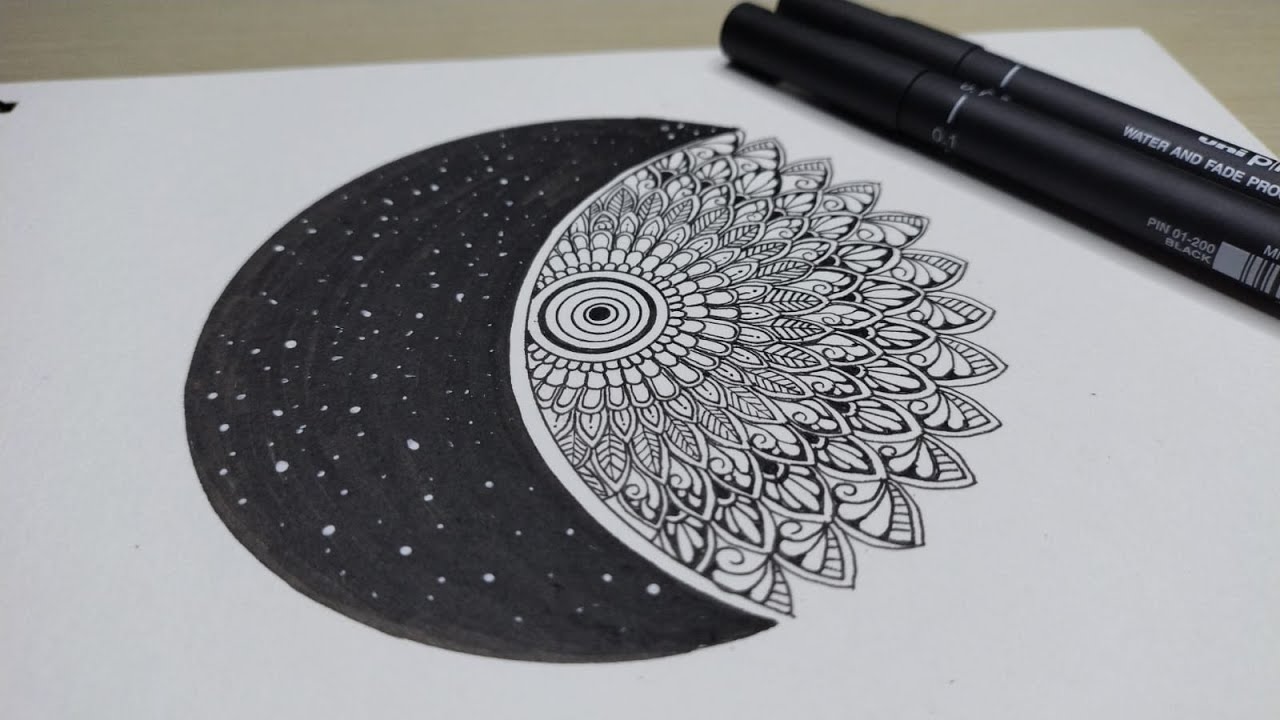 Draw mandala with me #trending✨️✨️#art #mandalaart #mandala #subscribe #moon #auramandalas #drawing 