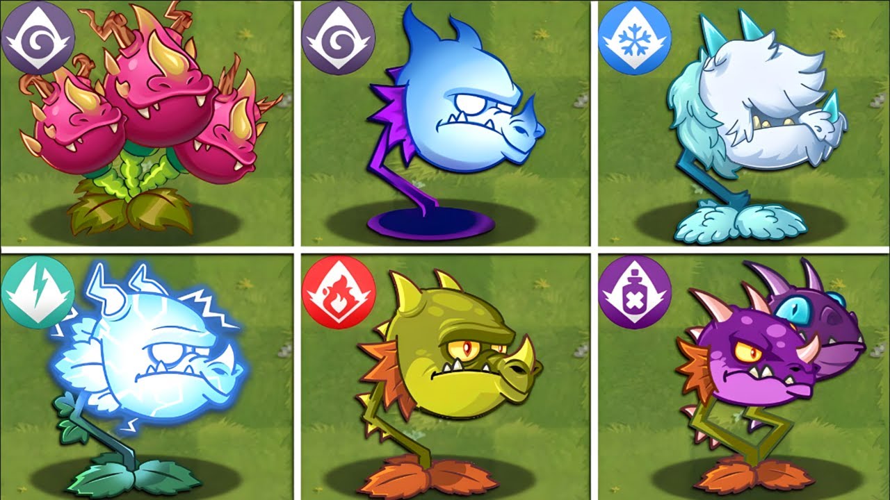 PvZ 2 Final Boss - All Dragon Plants Power-Up vs PvZ 2 All Final Bosses Fight!
