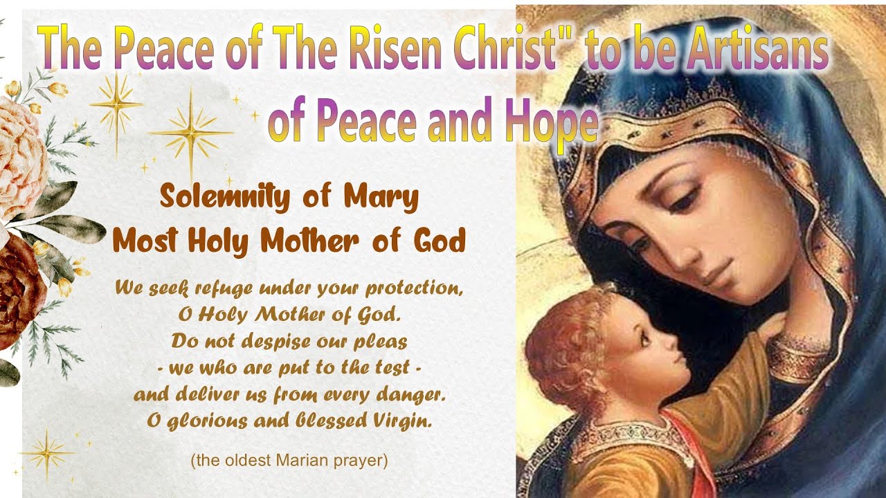 Peace of the Risen Christ to be Artisans of Peace and Hope