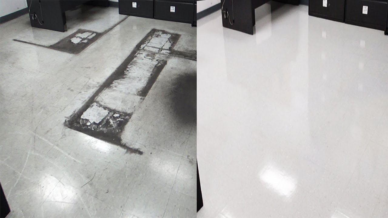 Satisfying Dirty Floor Cleaning Scrub And Wax 6hrs to 7min