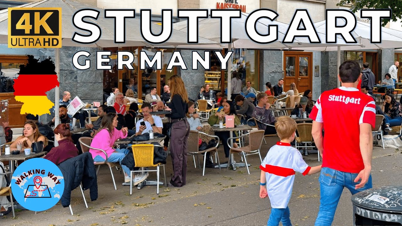 Stuttgart, Germany Walking Tour - Relaxing Sunday 2025 - 4K 60fps